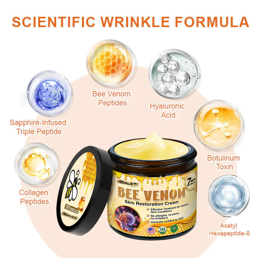 🔥Final 3 Hours: 80% OFF - ODALIX™ Bee Venom Skin Restoration Cream🐝
