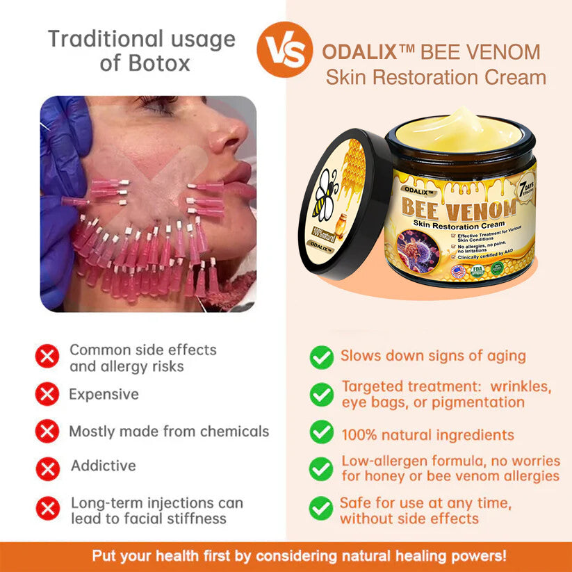 🔥Final 3 Hours: 80% OFF - ODALIX™ Bee Venom Skin Restoration Cream🐝
