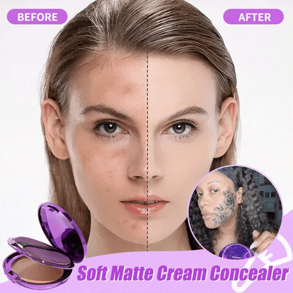 Final 3 Hours: 60%OFF-Evanesce Soft Matte Cream Concealer with Brush FREE !🎁
