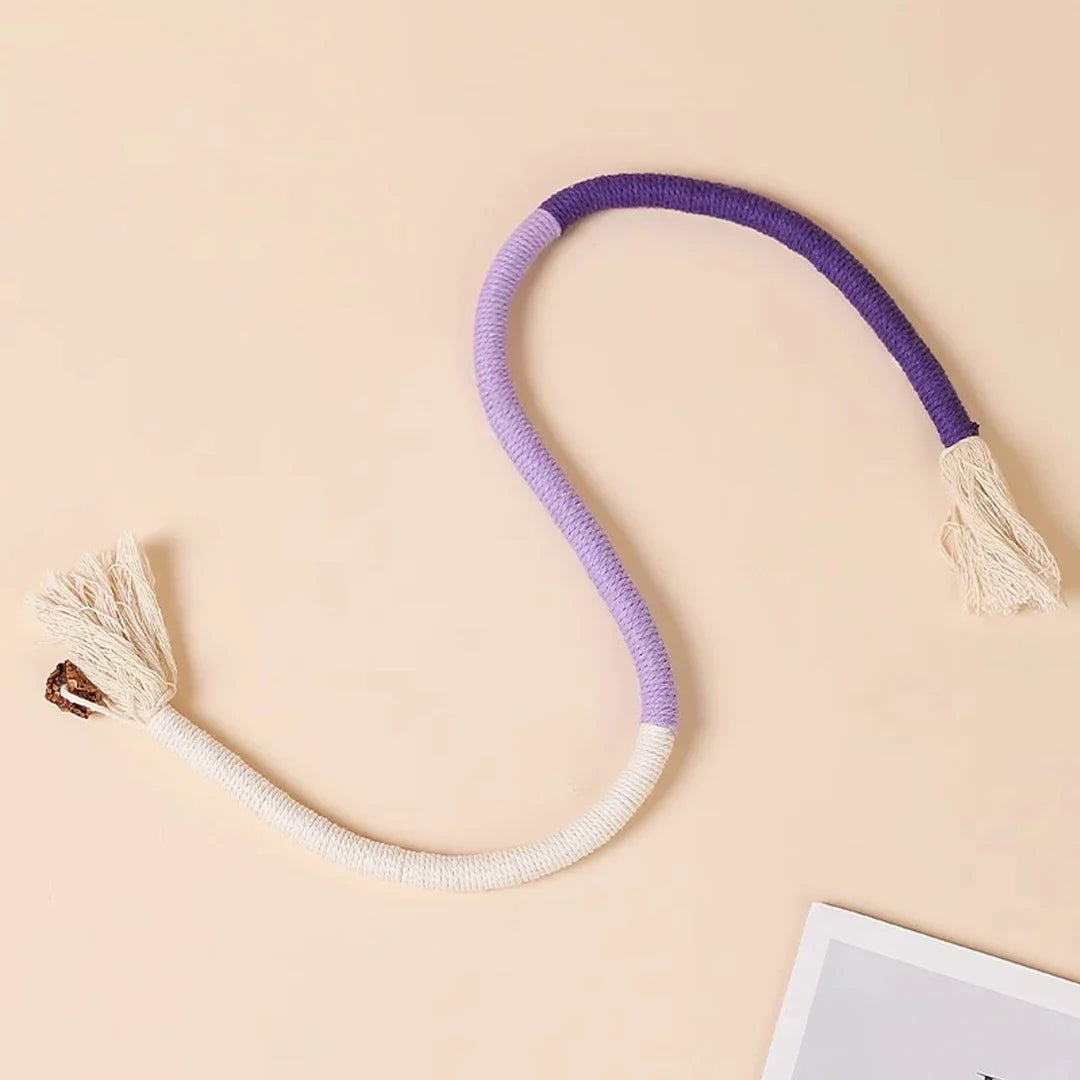 Cat Bite Rope Toy Grinding Teeth Durable Teasing Cat Rope Toy Cat Scratcher Rope Toy Cotton Rope Bite-resistant Chewing Toy